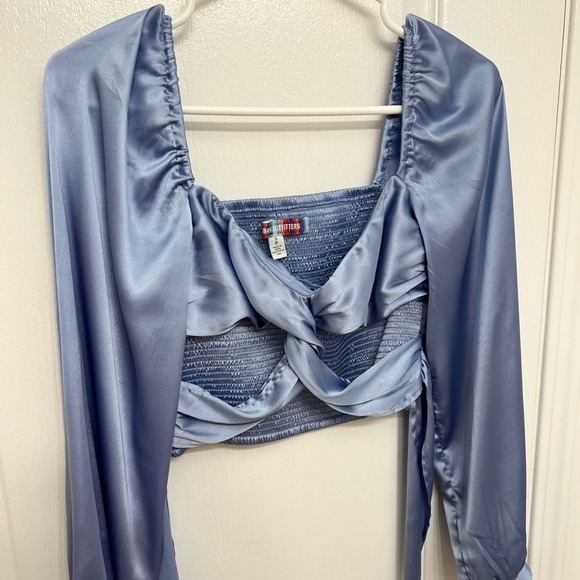 UO Maya Smocked Tie-Back Top - Picture 6 of 11